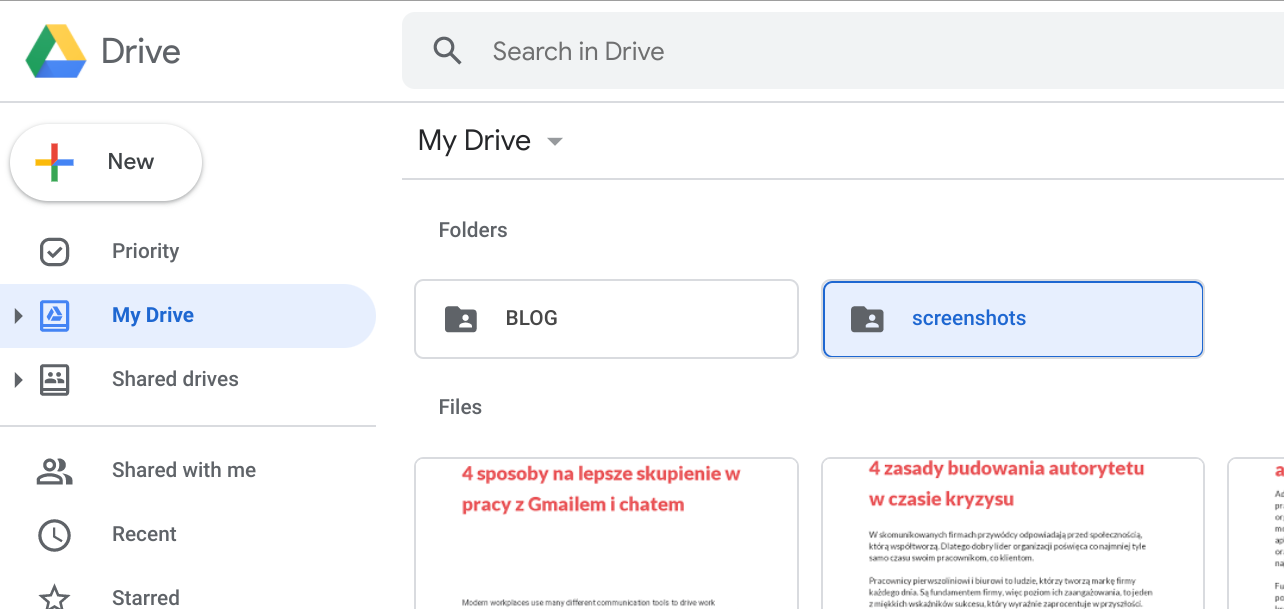 what is google drive quick access