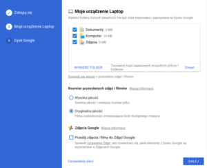 google kopia zapasowa i synchronizacja
