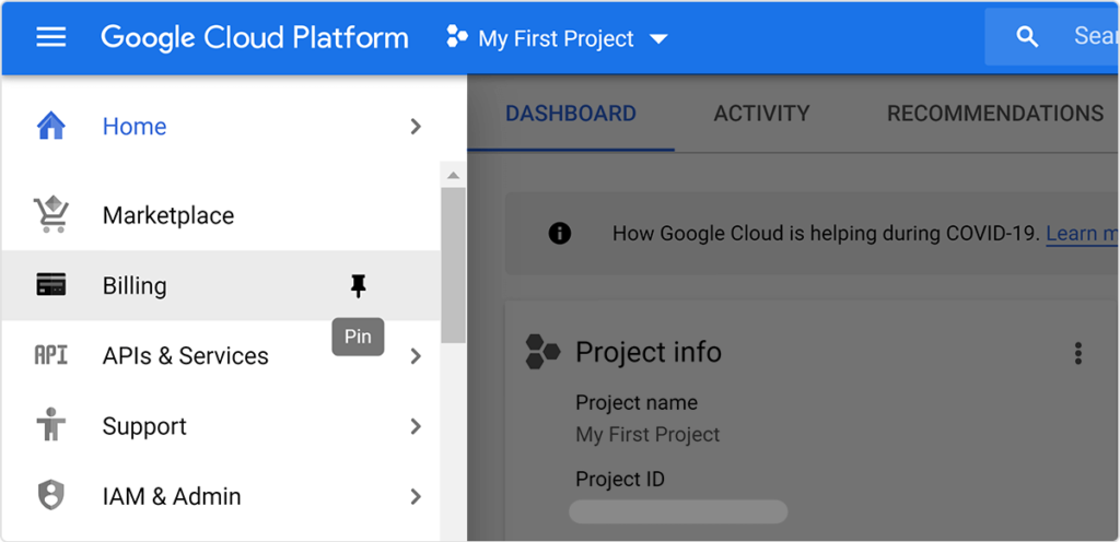 google cloud platform konfiguracja płatności